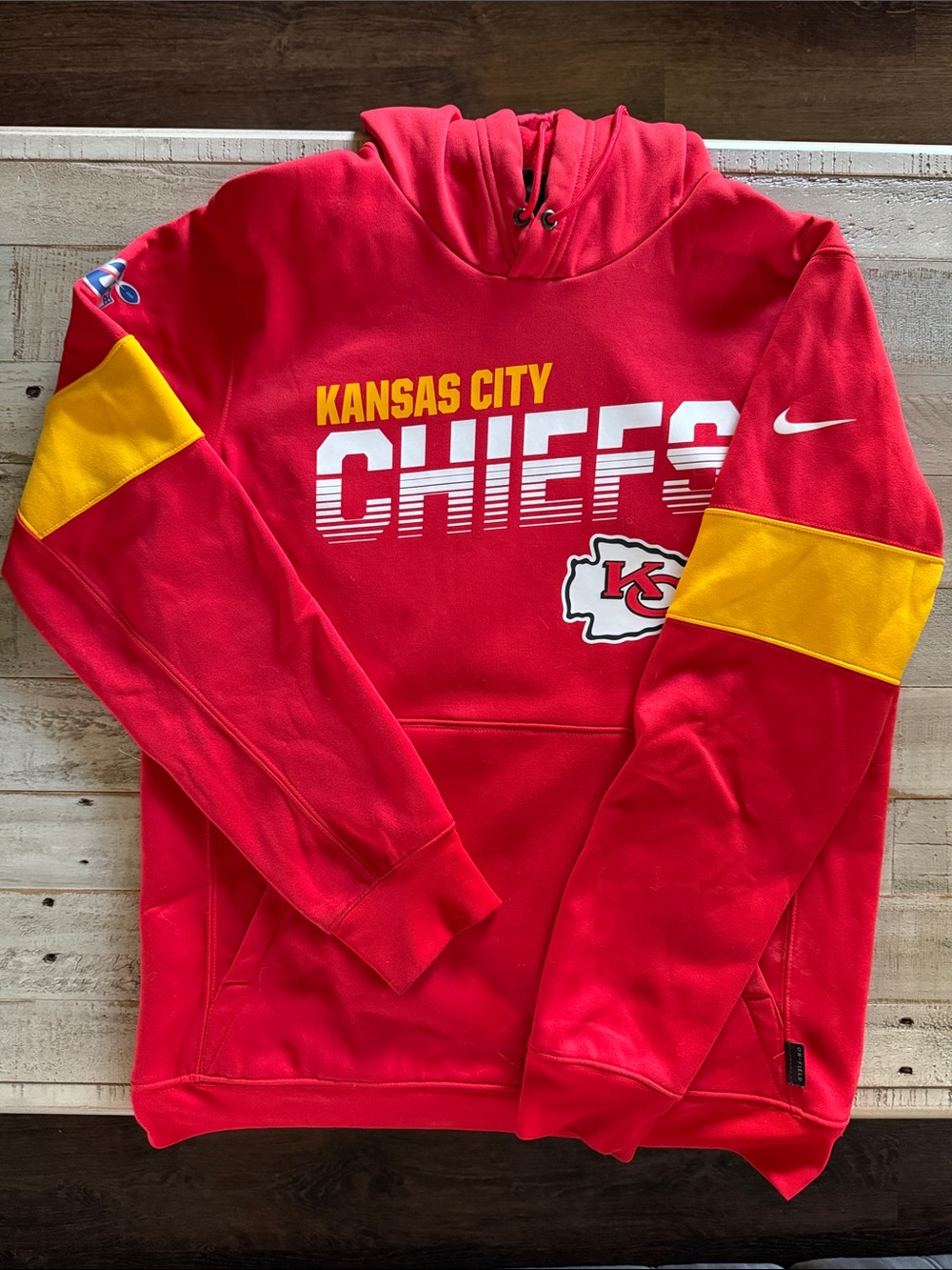 Nike Red & Yellow Kansas City Chiefs Pullover Hoodie
